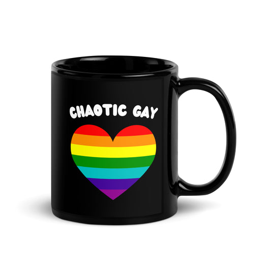 Chaotic Gay Black Glossy Mug