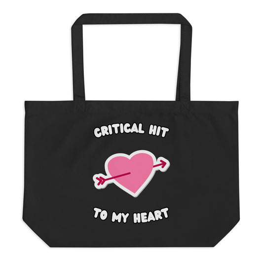 Critical Hit To My Heart Large Organic Tote Bag
