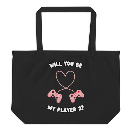 Be My Player 2 Large organic tote bag