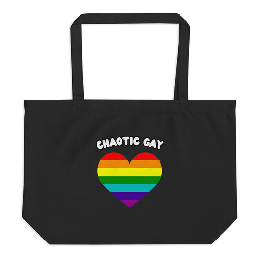 Chaotic Gay Large Organic Tote Bag